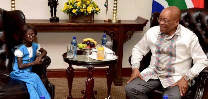 Cette fille extraordinaire rêvait de rencontrer Jacob Zuma ...